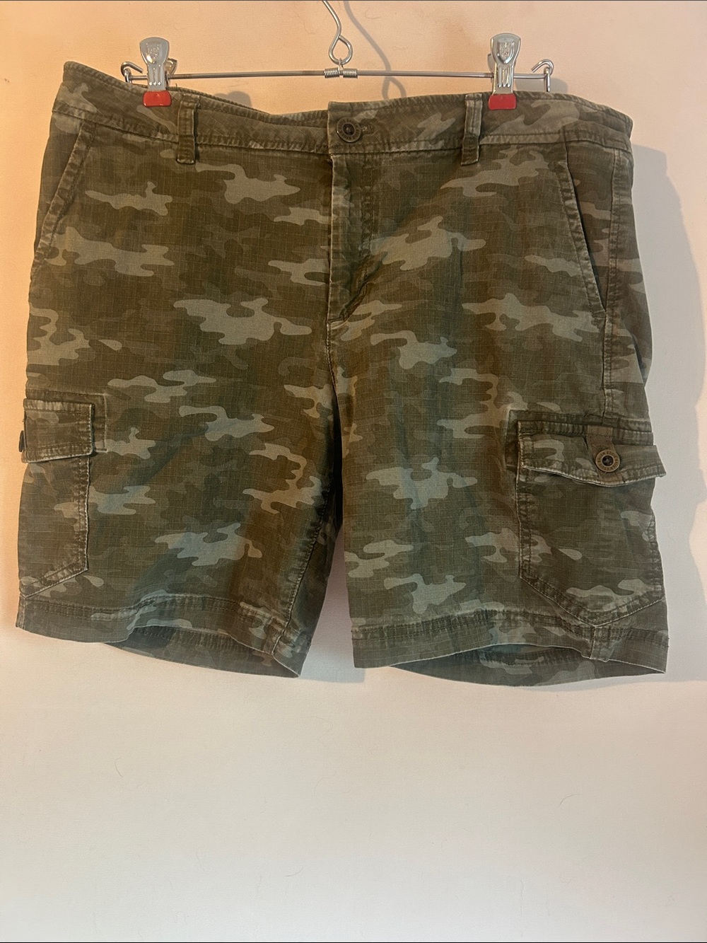 Eddie Bauer Women’s Camo Cargo Shorts - Olive Green